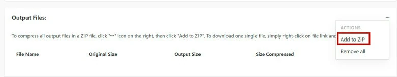 Download the Compressed Video as ZIP