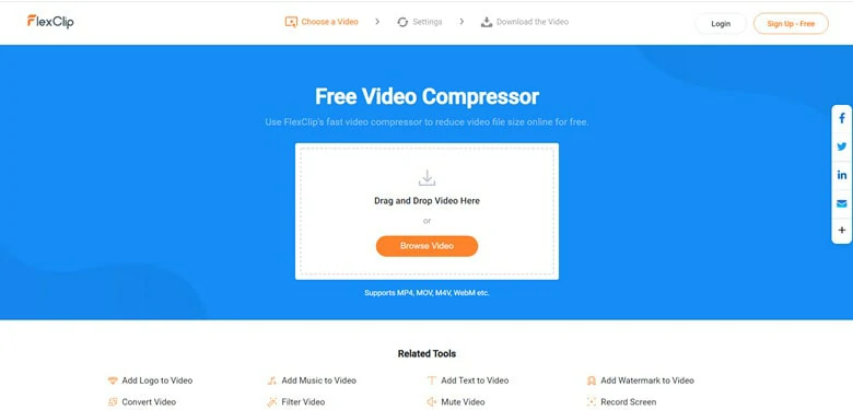 Go to the Compressor Page of FlexClip