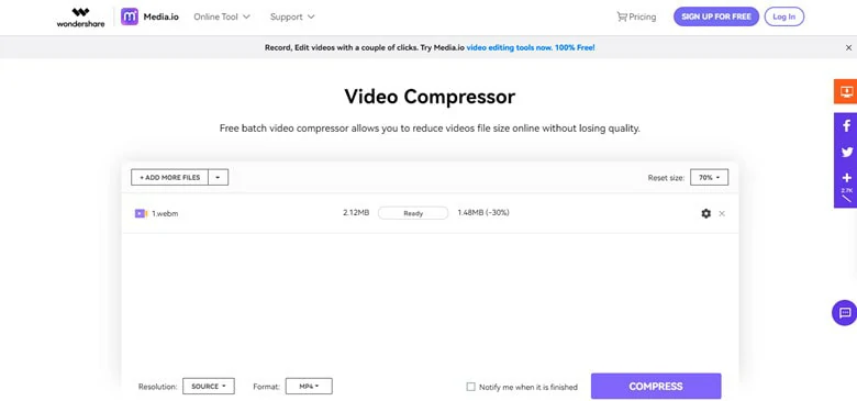 Compress Video and Save it