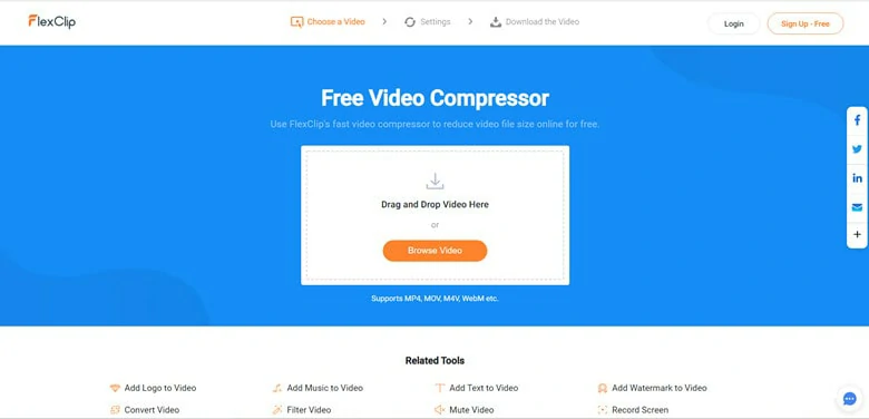 Best Compressor Video Editor for Windows 10 - FlexClip