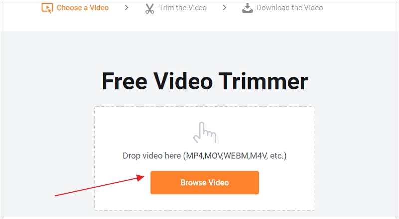 Trim Videos Online - Step 1
