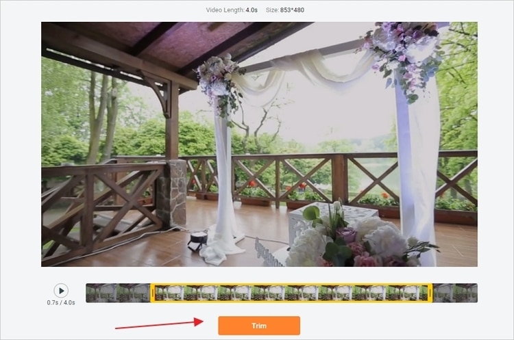 Trim Videos Online - Step 2