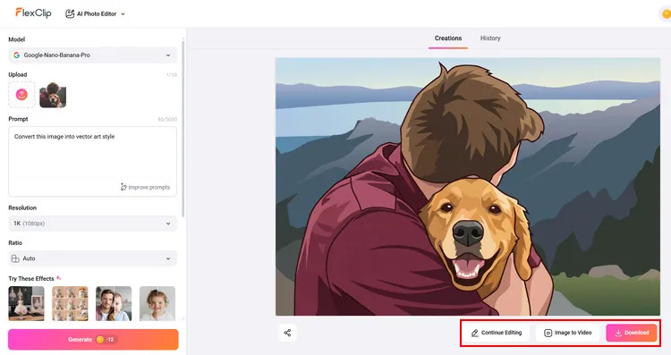 Download Vector-style Photo - FlexClip