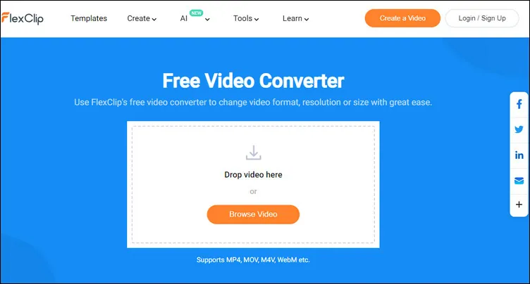 iPhone Video to MP4 with Quick Online Video Converter - Upload
