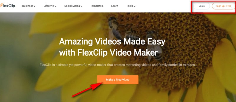 Launch FlexClip and Get Started