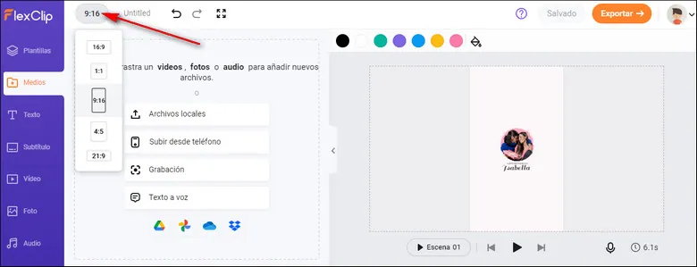 Convert Landscape to Portrait with FlexClip - Convert