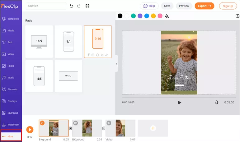 Convert Landscape to Portrait with FlexClip - Convert