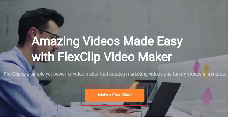 Access FlexClip video editor online