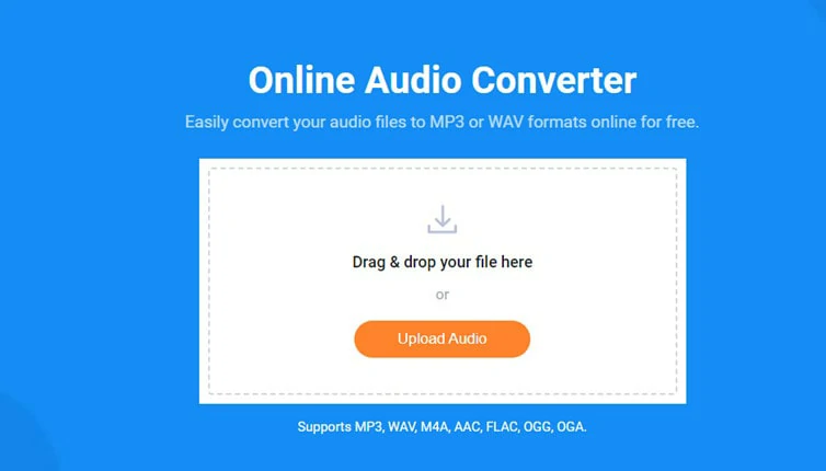 Enter FlexClip Audio Converter and Upload Your M4A File