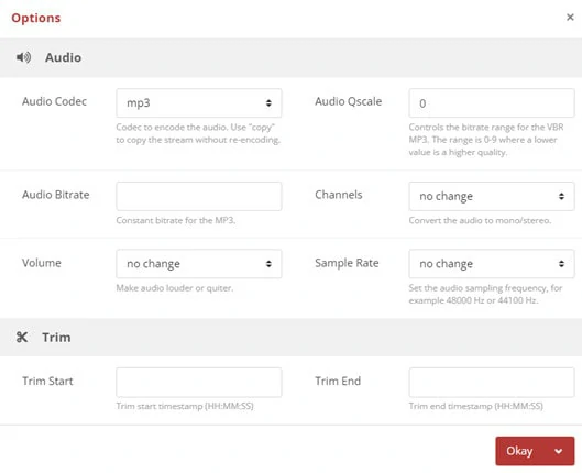 Make Setting of the Conversion Process in CloudConvert