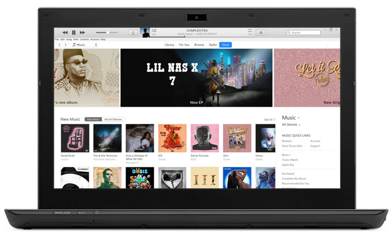 The mainscreen of the iTunes