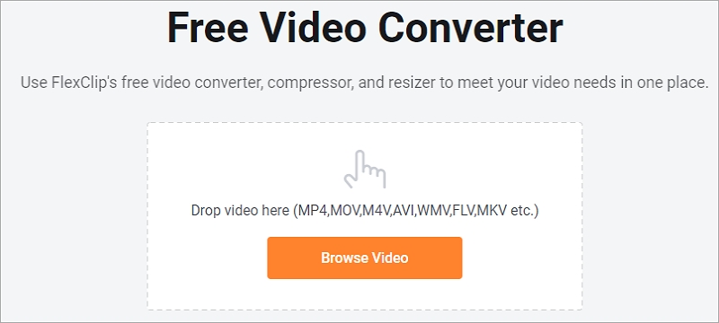 How to Convert M4V to MP4 Online with FlexClip - Step 1  