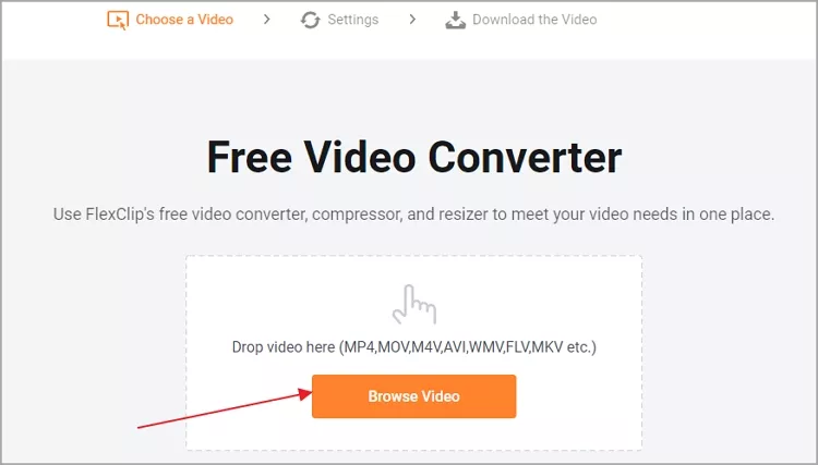 How to Convert MOV to WebM with FlexCip - Step 1