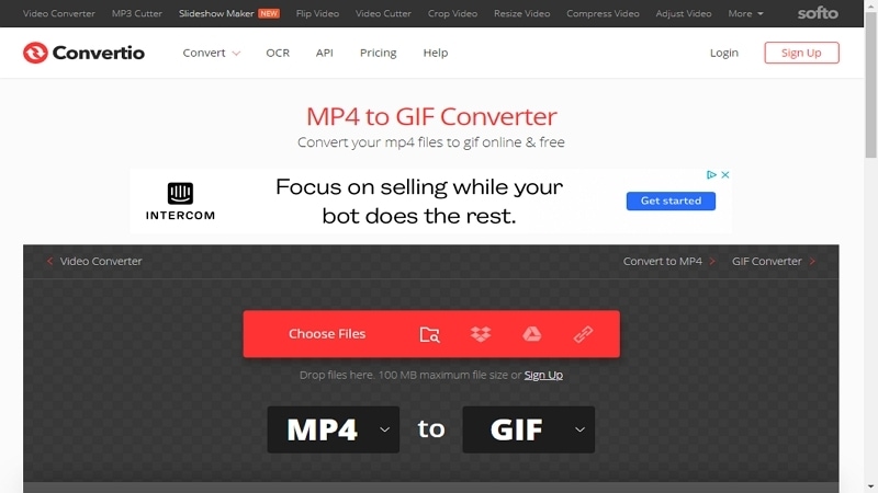 How to Convert MP4 to GIF with Convertio