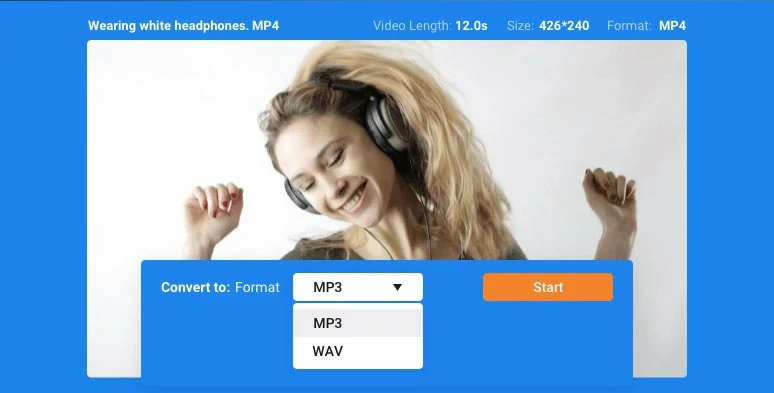 Convert MP4 to MP3 with one click by FlexClip online