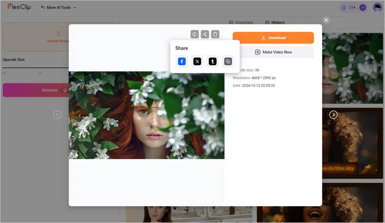 Convert Your Image to 4K Resolution with FlexClip - Download