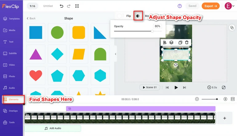 Add Shapes to Video