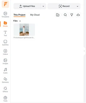 Access FlexClip and Upload Your Portrait Image