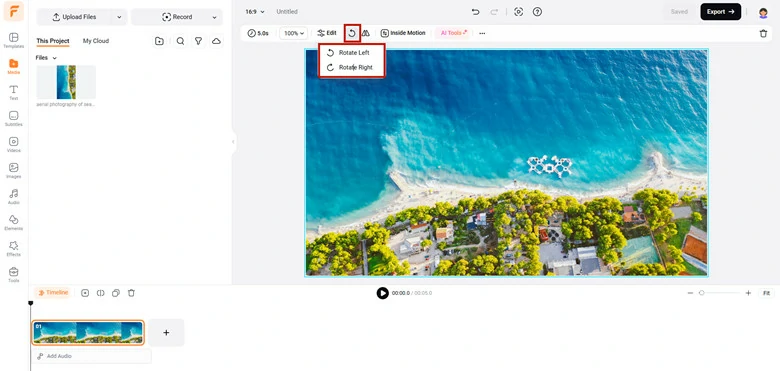 Add Picture to Canvas and Rotate the Vertical Picture to Horizontal