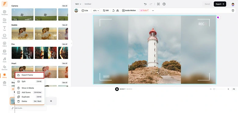 Customize the Horizontal Orientated Picture with FlexClip's Powerful Editing Tools