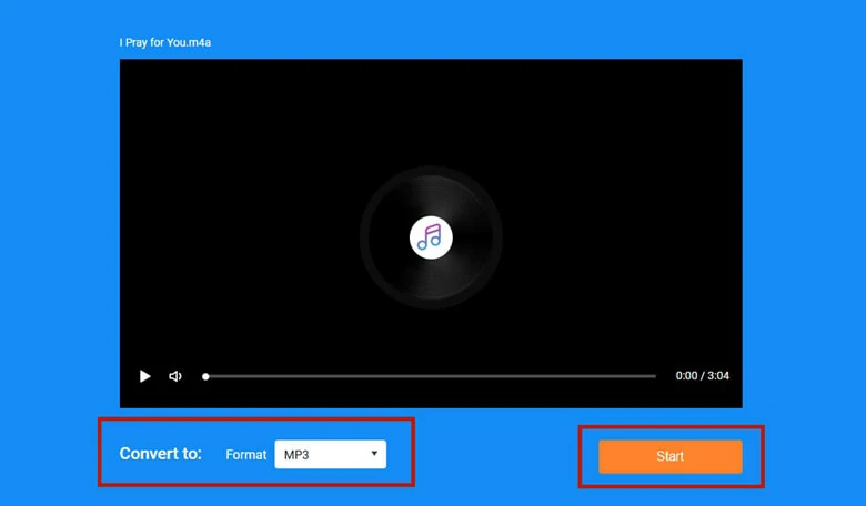 Select the Output Audio Format as MP3 in FlexClip