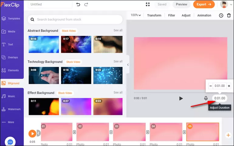 Create a Countdown GIF - Add Slide and Background