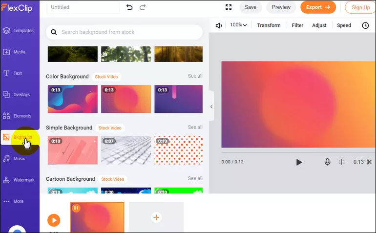 Create a Countdown GIF - Set Background