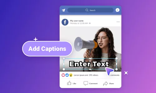 add captions to facebook video
