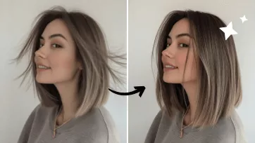 edit messy hair in photo