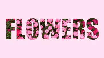 floral text effect