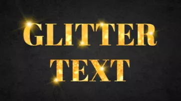 glitter text