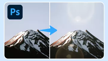 how to add sun flare in photoshop