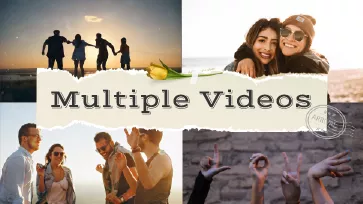 how to put multiple videos in one frame