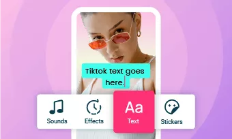 how to put text on tiktok at different times