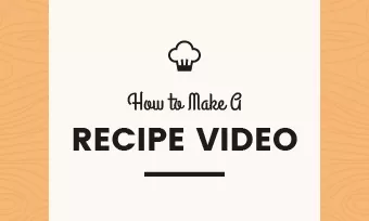 make a recipe video