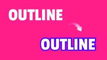 outline text