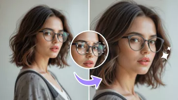 remove glasses glare from photo