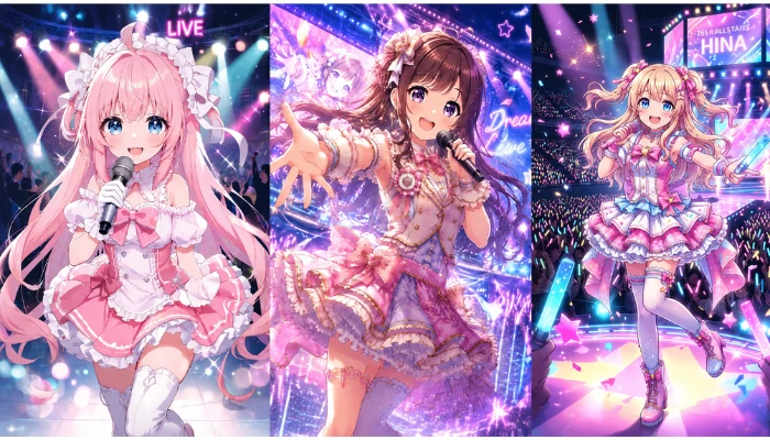 アニメ風AIアイドル画像