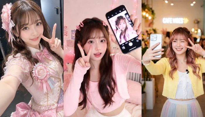 TikTok向け縦型AIアイドル画像