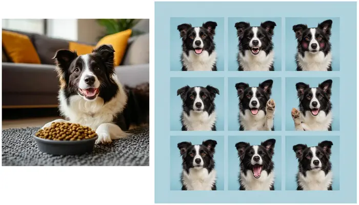 ペット証明写真コラージュプロンプト