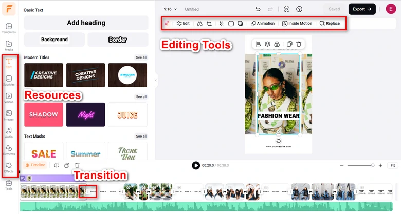 Edit Instagram Slideshow at FlexClip