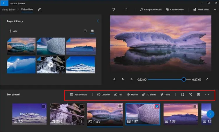 Create Slideshow on Windows 10 via Photos App - More Edits