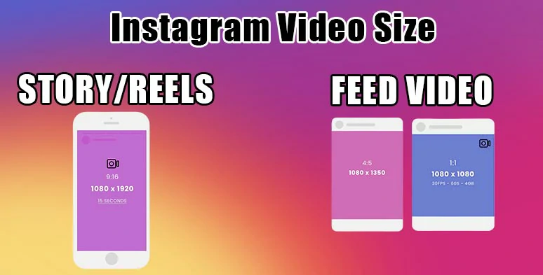 The latest Instagram video size for Instagram Story, Reels, and Feed