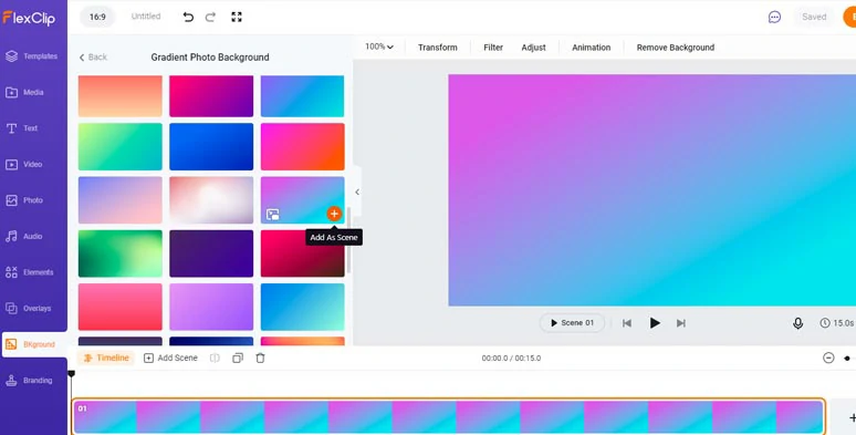 Add a gradient video background