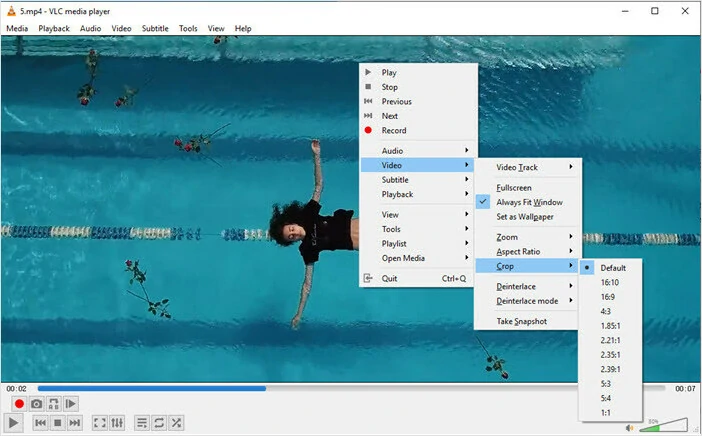 Free Video Cropper for Windows 10 - VLC