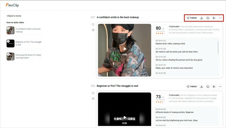 Download and Share Your Cropped Clip to Social Media