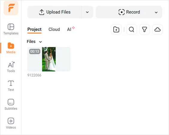 Open FlexClip and Upload the Video You Want to Crop