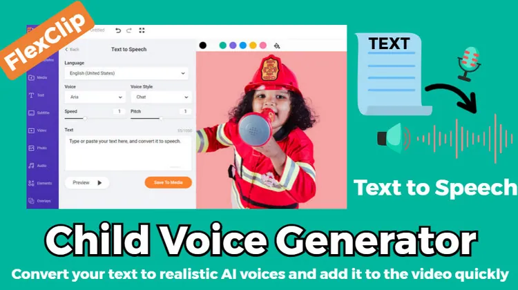 Cute Kid Voice Generator Online - FlexClip