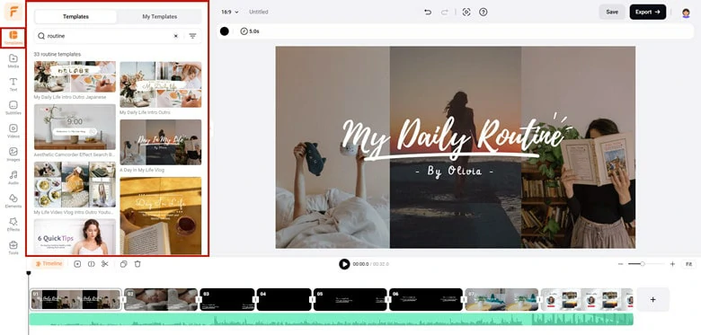 Choose a Daily Routine Video Template to Get Started