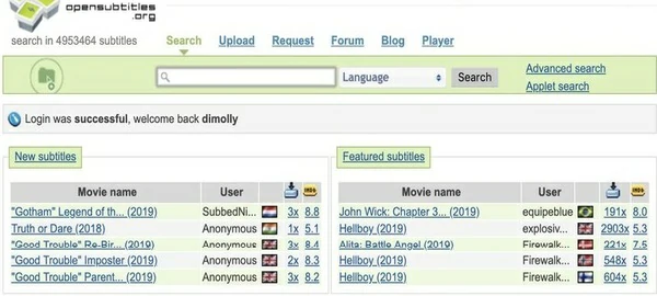 Open Subtitles Overview